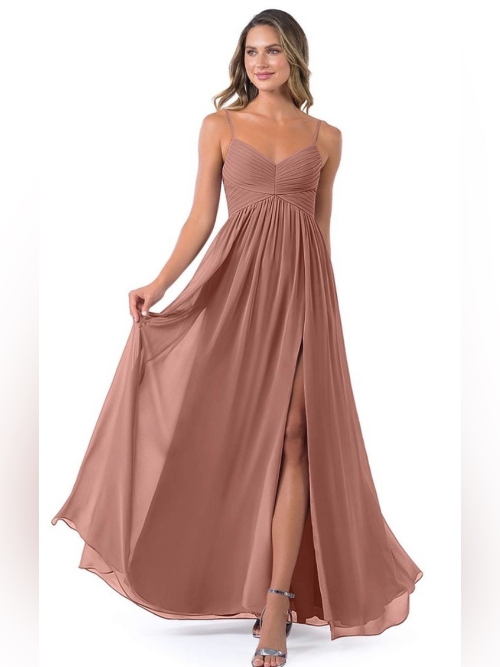 Azazie Rosewood Pink Formal Dress